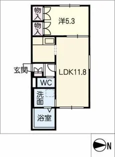 メゾンオルキデ【1階】の間取り