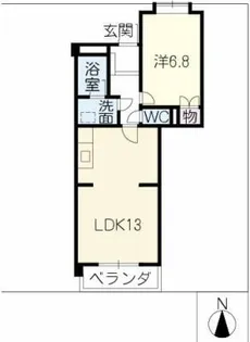 サンシティ覚王山【1階】の間取り