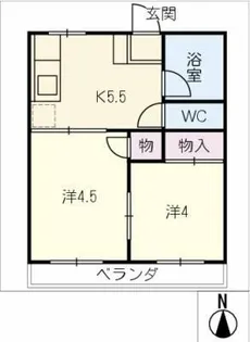グリーンハイツU【2階】の間取り