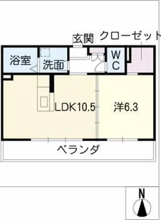 ベレオ壱番館【3階】の間取り