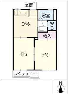 ファミール大清水【2階】の間取り