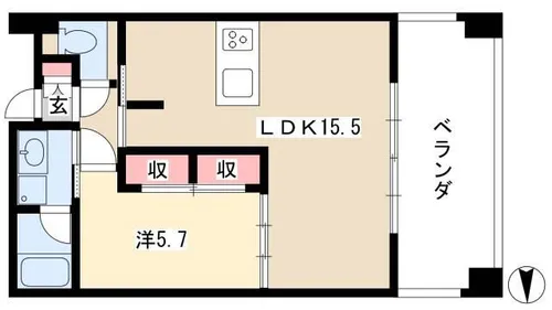 グラン・アベニュー西大須【14階】の間取り
