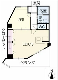 ハイブリッジマンション61【6階】の間取り
