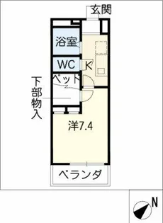 レオパレス道明町【1階】の間取り