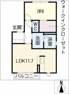 1LDKの間取り画像