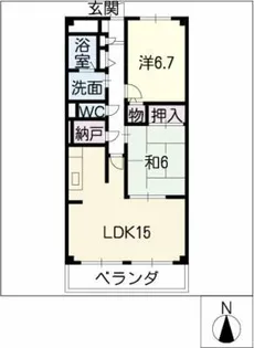 セントクレアージュ【5階】の間取り