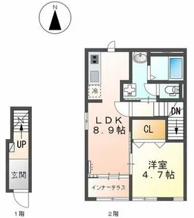 ブルーデイジー【2階】の間取り