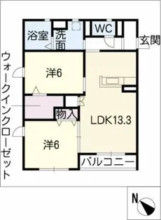 ミールム共和西【1階】の間取り