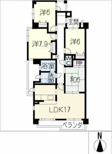 グレイス桜本町 101号室【1階】の間取り