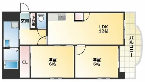 セレコート平野【2階】の間取り