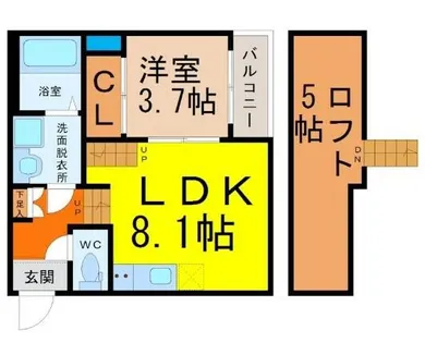 愛知県名古屋市昭和区川名町4丁目【アパート】の間取り
