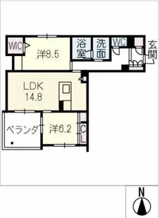 NC STYLE 本山【3階】の間取り