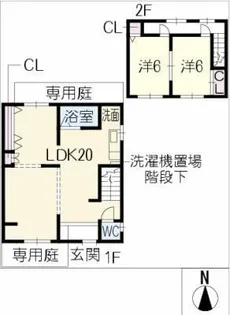 愛知県名古屋市瑞穂区松園町1丁目【一戸建】の間取り