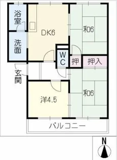 サンハイム鈴木【2階】の間取り