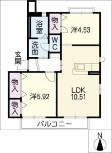 ボナール【1階】の間取り
