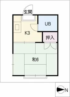 グリーンコーポ四季【2階】の間取り
