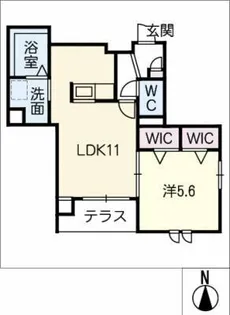 ソレイユ白壁【1階】の間取り