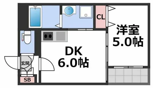 ハーモニーテラス巽南【1階】の間取り