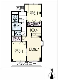 プランドール鎌倉台2【2階】の間取り