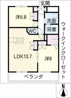 メゾン上名古屋【4階】の間取り