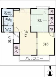 セジュール花田【2階】の間取り