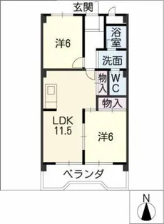 セントール原【4階】の間取り