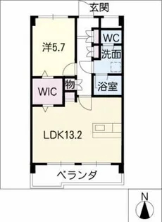 キャッスルメイ植田【2階】の間取り