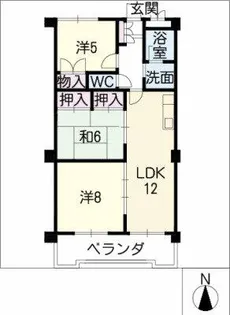 アルカディア長久手【5階】の間取り