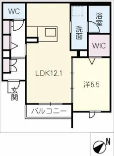マ メゾン キュブス【1階】の間取り