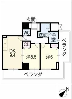 2DKの間取り画像