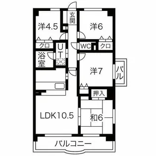 クレストヒルズ東山【3階】の間取り