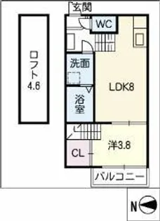 ニューサンライズ【2階】の間取り