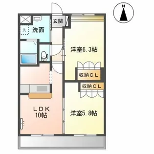 パピヨン【3階】の間取り