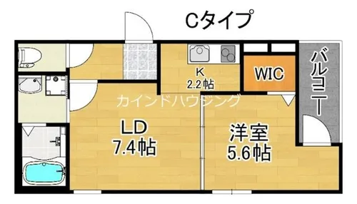 フジパレス住吉我孫子前Ⅰ番館【2階】の間取り