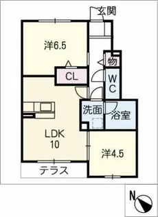 パーシモン【1階】の間取り