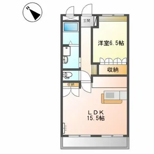 サンシャイン三好【1階】の間取り