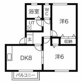 アミティ植田C棟【2階】の間取り