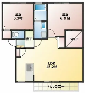 グリーンステージ大原B棟【102号室】の間取り