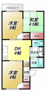 パルコート林Ⅱ【2階】の間取り