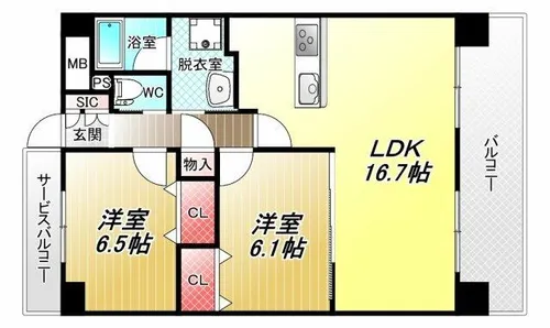 メゾン新町【3階】の間取り