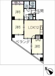日映マンションⅡ【8階】の間取り