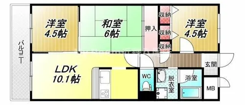 アロッジオK T I【2階】の間取り