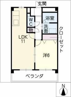 アゼリアガーデン 北館【2階】の間取り