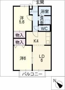 ソレジオ稲熊【1階】の間取り