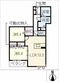 フェリオ【2階】の間取り