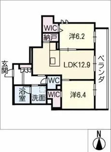 シャーメゾンtouei【2階】の間取り