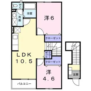 パレミニョンⅠ【2階】の間取り
