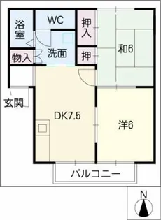 プレジールタクミA【2階】の間取り