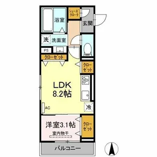 トカティ【2階】の間取り