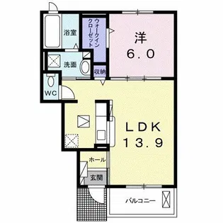 エアリーさくら B【1階】の間取り